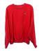 Alo Size Est M Red Missing Fabric Tag Silver Tone Accent Logo Crewneck Sweater Red / Est M
