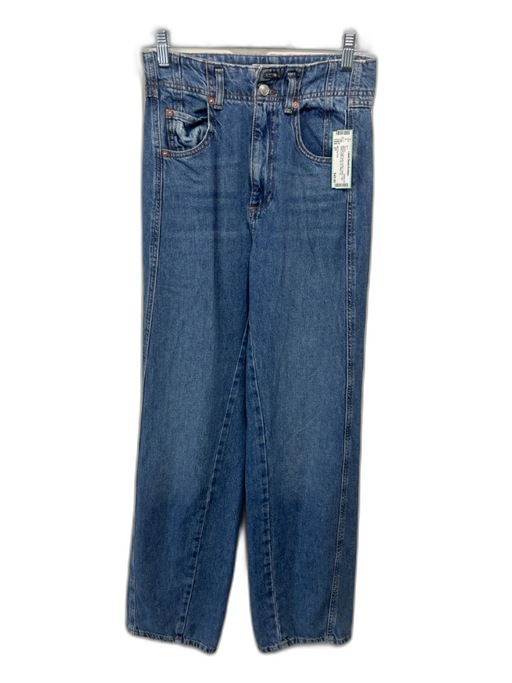 We The Free Size 27 Medium light wash Cotton Denim High Waist Wide Leg Jeans Medium light wash / 27