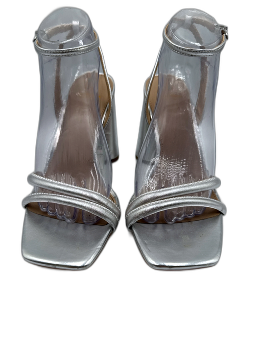 Sam Edelman Shoe Size 9 Silver Manmade Upper Metallic Ankle Buckle Sandals Silver / 9