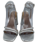 Sam Edelman Shoe Size 9 Silver Manmade Upper Metallic Ankle Buckle Sandals Silver / 9