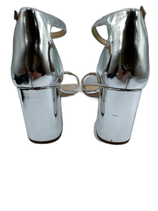 Sam Edelman Shoe Size 9 Silver Manmade Upper Metallic Ankle Buckle Sandals Silver / 9