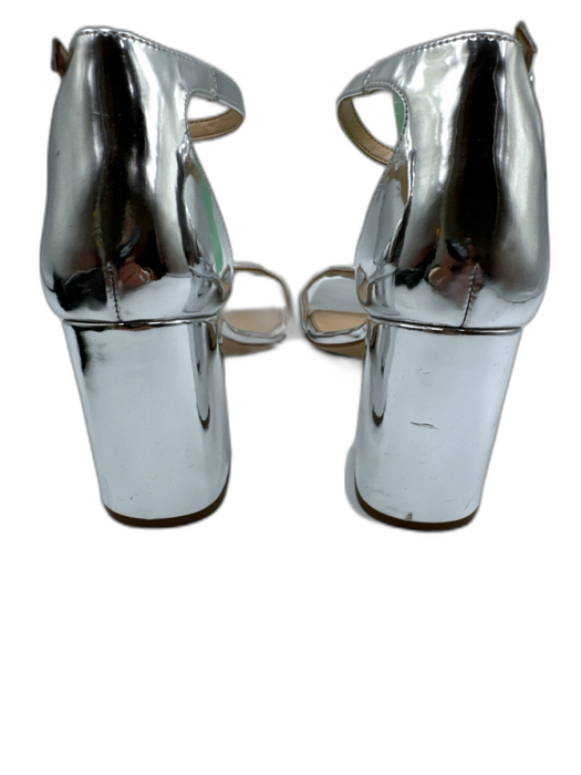 Sam Edelman Shoe Size 9 Silver Manmade Upper Metallic Ankle Buckle Sandals Silver / 9