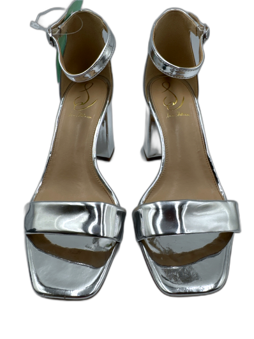 Sam Edelman Shoe Size 9 Silver Manmade Upper Metallic Ankle Buckle Sandals Silver / 9