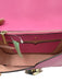 Kate Spade Pink & Orange Leather Flap Silver Tone Hardware Logo Crossbody Bag Pink & Orange / Medium