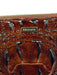 Brahmin Brown Croc Embossed Leather Zip Top Gold Hardware Wristlet Bag Brown / XS