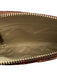 Brahmin Brown Croc Embossed Leather Zip Top Gold Hardware Wristlet Bag Brown / XS