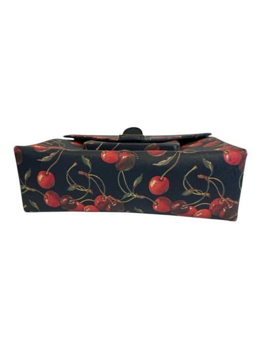 Ted Baker Red, Green, Black Saffiano Leather Magnetic  Flap Cherries Bag Red, Green, Black / M