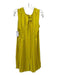 Diane Von Furstenberg Size 8 Yellow Polyester Pleated Sleeveless Layered Dress Yellow / 8