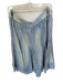 Free People Size L Blue & Cream Cotton Elastic Waist Striped Midi Skirt Blue & Cream / L