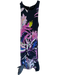 Josie Natori Size Est S Black & Purple Sleeveless Flowers Back Zip Maxi Dress Black & Purple / Est S