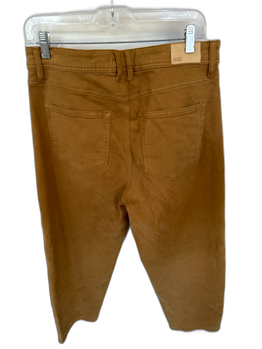 Paige Size 32 Khaki Cotton Blend High Waist Barrel Leg Jeans Khaki / 32