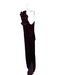 Xscape Size 10 Maroon Velvet One Shoulder Ruffles Gown Maroon / 10