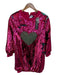 Jovani Size 6 Pink & Green Sequin Rhinestone Heart Long Balloon Sleeve Dress Pink & Green / 6