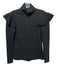Hunter Bell Size XS Black Rayon Blend Long Sleeve Ruffle Shoulder Detail Top Black / XS