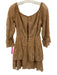Alice + Olivia Size 0 Beige Polyester Puff 1/2 Sleeve Floral Eyelet Mini Dress Beige / 0