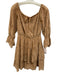 Alice + Olivia Size 0 Beige Polyester Puff 1/2 Sleeve Floral Eyelet Mini Dress Beige / 0