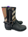 Burberry Shoe Size 36 Black Beige &  Red Print Rubber & Canvas Novacheck Booties Black Beige &  Red Print / 36