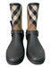 Burberry Shoe Size 36 Black Beige &  Red Print Rubber & Canvas Novacheck Booties Black Beige &  Red Print / 36