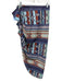 Veronica Beard Size M Blue, Brown, Multi Cotton Elastic Waistband Ikat Skirt Blue, Brown, Multi / M