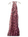 Cinq a Sept Size 6 Pink, Purple & Blue Silk Tie Neck Sleeveless Maxi Dress Pink, Purple & Blue / 6