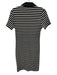 Veronica Beard Size S Black & White Cotton Blend Striped Ribbed Knit Dress Black & White / S