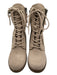 Dolce Vita Shoe Size 8 Taupe Suede Round Toe lace up Inside Zipper Booties Taupe / 8