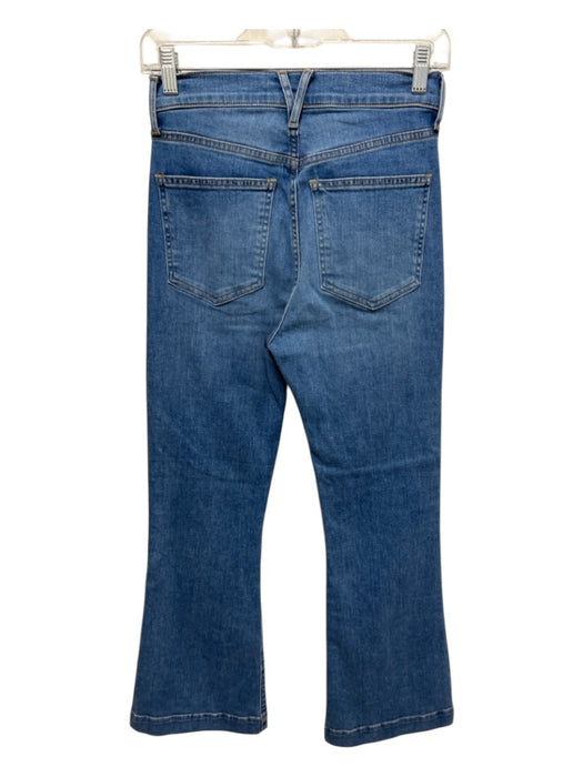 Veronica Beard Jeans Size 26 Med Wash Cotton Denim Whiskering Zip & Button Jeans Med Wash / 26