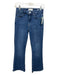 Frame Size 25 Med Wash Cotton Denim Whiskering Zip & Button High Rise Jeans Med Wash / 25