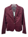 Banana Republic Size 2 Burgundy Cotton & Polyester Velvet One Button Jacket Burgundy / 2
