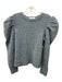 Frame Size S Pale Blue & Orange Wool & Nylon Rib Knit Puff Shoulder Sweater Pale Blue & Orange / S