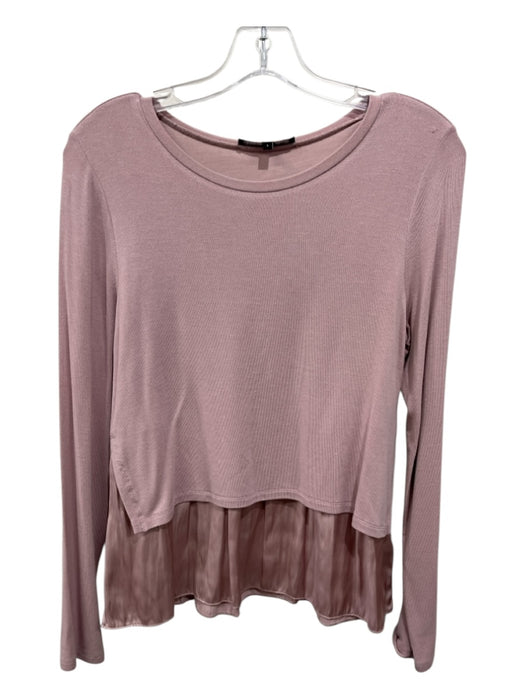 Generation Love Size Small Dusty Rose Modal Ribbed Layered Wide Neck Top Dusty Rose / Small