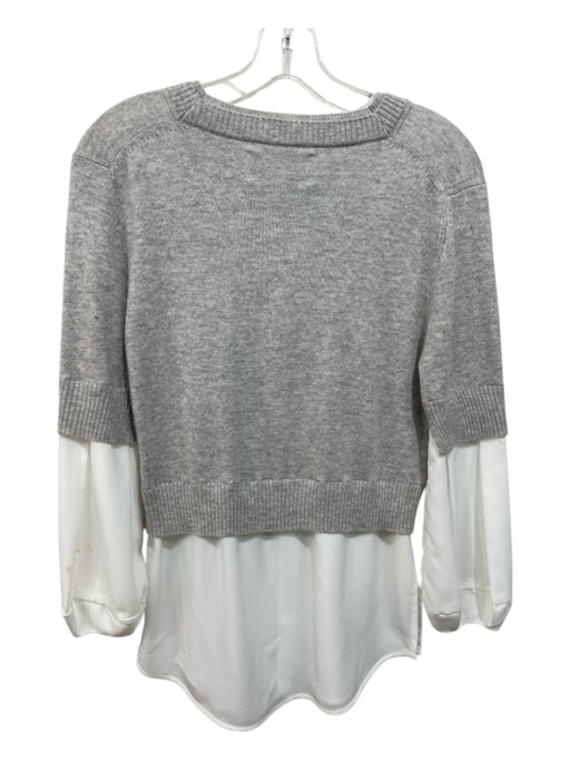 Brochu Walker Size XS Gray & White Wool & Cashmere Rib Knit Layered Sweater Gray & White / XS