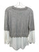Brochu Walker Size XS Gray & White Wool & Cashmere Rib Knit Layered Sweater Gray & White / XS