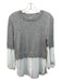 Brochu Walker Size XS Gray & White Wool & Cashmere Rib Knit Layered Sweater Gray & White / XS