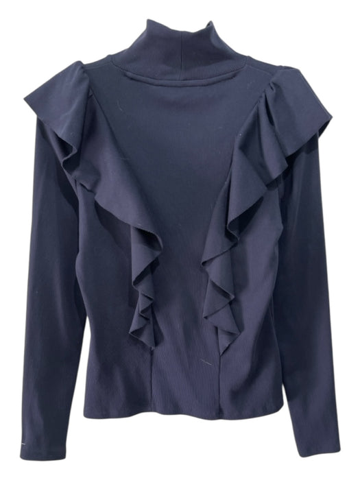 Veronica Beard Jeans Size Small White Pima Cotton Blend Ribbed Turtle Neck Top White / Small