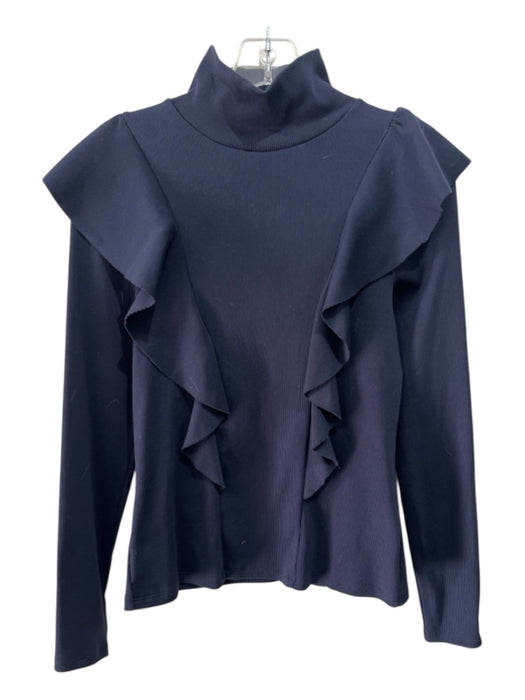 Veronica Beard Jeans Size Small White Pima Cotton Blend Ribbed Turtle Neck Top White / Small