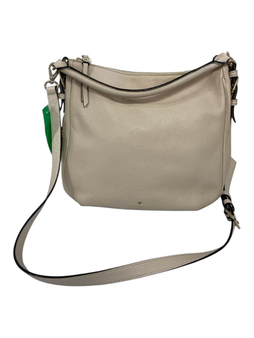 Kate Spade Beige Pebbled Leather Gold hardware Detachable Strap Crossbody Bag Beige / Medium