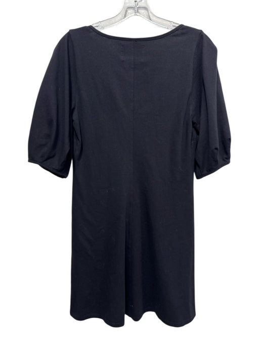 Velvet Size XS Black Cotton Puff 1/2 Sleeve V Neck Mini Dress Black / XS