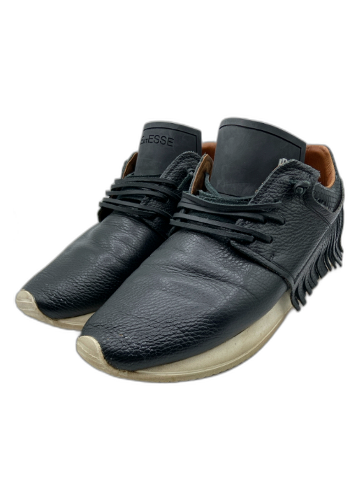 Esse Ut Esse Shoe Size 41 Black & White Leather Snake Embossed Lace Up Sneakers Black & White / 41