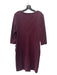 M.M. Lafleur Size 6 Maroon Red Polyester Wide Neck 3/4 Sleeve Paneled Dress Maroon Red / 6