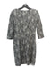 M.M. Lafleur Size 6 Black & Gray Cotton Blend Abstract 3/4 Sleeve Paneled Dress Black & Gray / 6