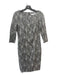 M.M. Lafleur Size 6 Black & Gray Cotton Blend Abstract 3/4 Sleeve Paneled Dress Black & Gray / 6