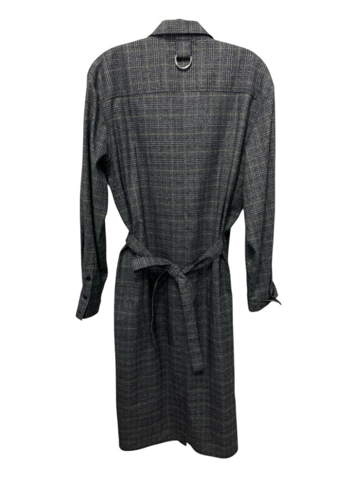 Proenza Schouler White Label Size 8 Grey & Black Polyester & Rayon Wrap Dress Grey & Black / 8