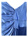 Gianni Versace Size 38 Blue Silk Ruffle Sleeveless Back Zip Knee length Dress Blue / 38