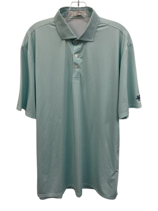 Holderness & Bourne Size XL Green & White Synthetic Dice Polo Men's Short Sleeve Green & White / XL