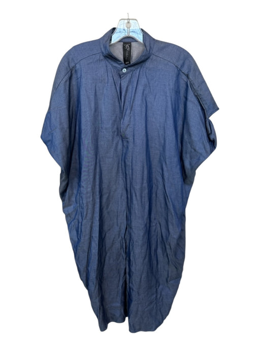 Maria + Cornejo Size 8 Dark Wash Tencel Batwing Sleeves V Neck Midi Dress Dark Wash / 8