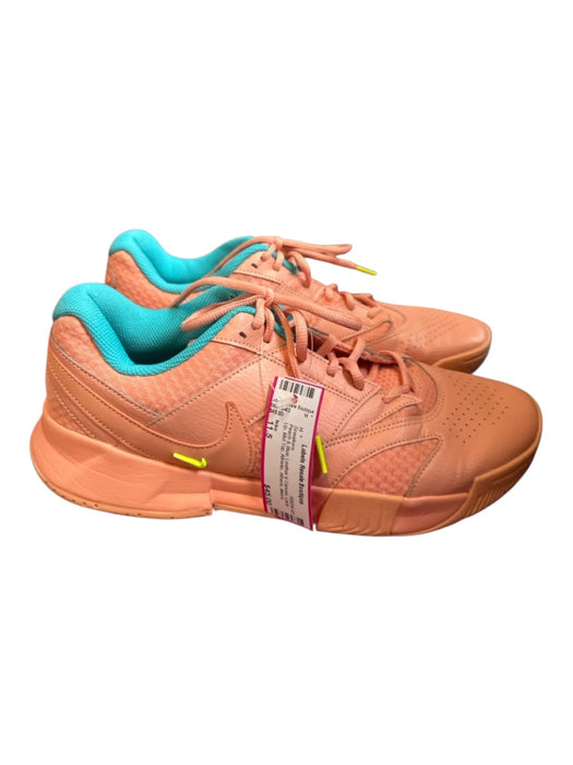 Nike Shoe Size 11.5 Peach & Blue Leather & Canvas Lace Up Mid Top Men's Sneakers Peach & Blue / 11.5
