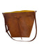 Mansur Gavriel Brown & Yellow Leather Drawstring bucket Crossbody Bag Brown & Yellow / L