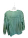 Entireworld Size M Sage Green & White Cotton Blend Long Sleeve Striped Top Sage Green & White / M
