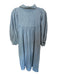 Emily McCarthy Size XL Light Wash Tencel Long Balloon Sleeve Ruffle Collar Dress Light Wash / XL